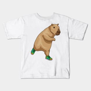 Capybara Runner Running Sports Kids T-Shirt